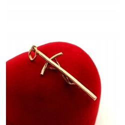 Złota zawieszka Krzyż papieski Pr.585 W:1,96gr Dł:4cm