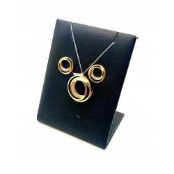 Złote kolczyki zawieszka Brylanty 0,08ct komplet PR.585 W:4,91gr InterSKLEP
