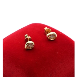 Złote kolczyki z Brylantami 0,14ct sztyft PR.585 W:1,87gr InterSKLEP