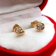Złote kolczyki z Brylantami 0,14ct sztyft PR.585 W:1,87gr InterSKLEP