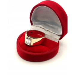 Złoty pierścionek Sygnet z diamentem 1,45ct Pr.375 W:10,49ct Roz.22