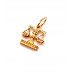 Złota zawieszka znak zodiaku Waga PR.583 W:1,35gr InterSKLEP