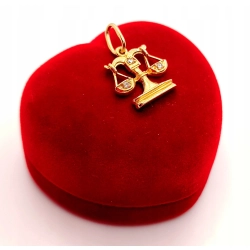 Złota zawieszka znak zodiaku Waga PR.583 W:1,35gr InterSKLEP