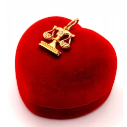 Złota zawieszka znak zodiaku Waga PR.583 W:1,35gr InterSKLEP