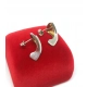 Złote kolczyki z Diamentami 0,15ct pr.750 W:7,42gr sztyft
