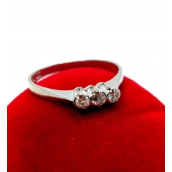 Złoty pierścionek z DIAMENTAMI 0,16ct PR.750 W:1,89gr R.12 InterSKLEP