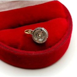 Złota zawieszka Rozetka z Diamentami 0,15ct Pr.585 W:0,84gr InterSKLEP