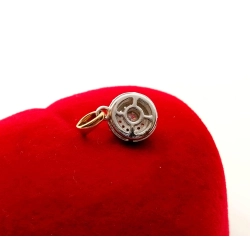 Złota zawieszka Rozetka z Diamentami 0,15ct Pr.585 W:0,84gr InterSKLEP
