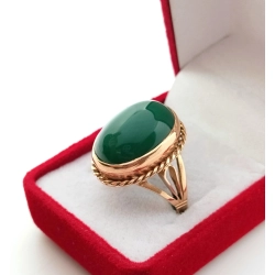 Złoty pierścionek z Chalcedonem Pr.585 W:5,82gr Roz.14 InterSKLEP