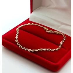 Złota bransoletka Bicolor PR.585 W:1,25gr Dł.17cm NOWA InterSKLEP