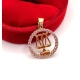 Złota zawieszka znak zodiaku Waga z cyrkoniami PR.585 W:1,47gr InterSKLEP
